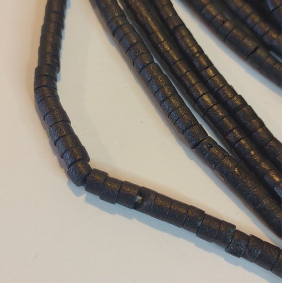 Vintage handmade beaded with silver necklace - Picture 13 of 15